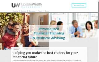 Upstate Wealth Management website