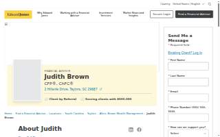 Edward Jones - Financial Advisor: Judith Brown, CFP®|ChFC® website