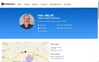 Paul Miller: Primerica - Financial Services website