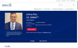 Merrill Lynch Financial Advisor Johnny Ruiz website