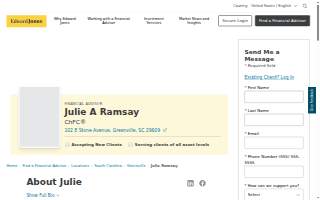 Edward Jones - Financial Advisor: Julie A Ramsay, ChFC® website
