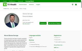 Shane George - TD Wealth Financial Advisor website