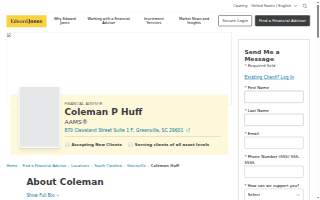 Edward Jones - Financial Advisor: Coleman P Huff, AAMS® website