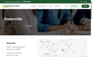 AmeriCash Loans - Greenville website