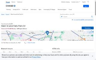 Chase Bank of Greenville website