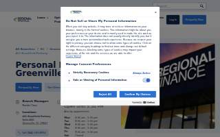 Regional Finance of Greenville website