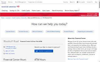 Bank of America (with Drive-thru ATM) website