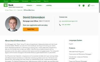 David Edmondson - Mortgage Loan Officer website