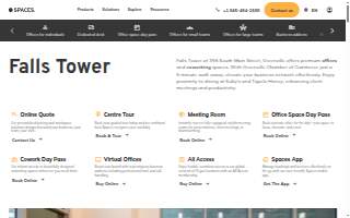 Spaces Falls Tower website