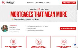 Julie Hoffman Lender- Movement Mortgage website