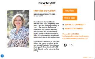 New Story Lending, LLC | Becky Coley | Greenville website