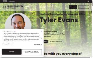 Tyler Evans at CrossCountry Mortgage website