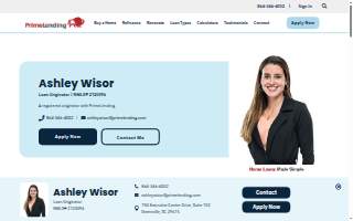 Ashley Wisor - Loan Originator with PrimeLending NMLS #2120096 website