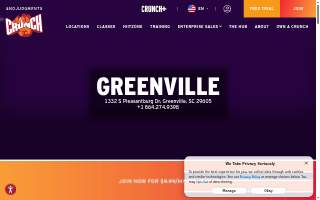 Crunch Fitness - Greenville website