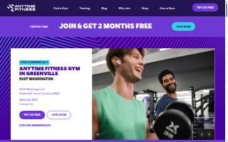 Anytime Fitness of Greenville website