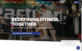 Reaction Fitness Collective website