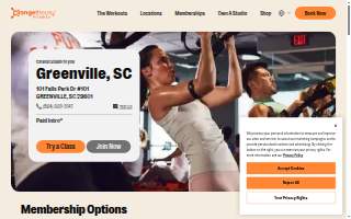 Orangetheory Fitness of Greenville website