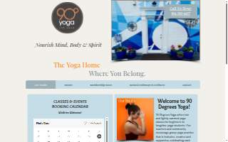 90 Degrees Yoga website