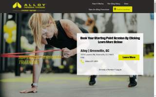 Alloy Personal Training Greenville website