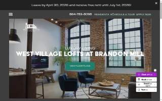 West Village Lofts at Brandon Mill website