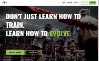 Evolve Boxing and Fitness website