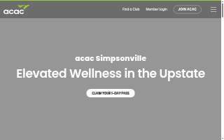 acac Fitness & Wellness Simpsonville website