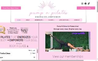 Pump n Pilates website