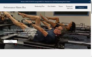 Performance Pilates Plus website