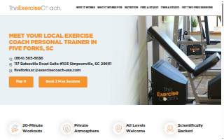 The Exercise Coach Five Forks website