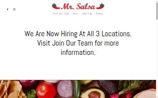 Mr Salsa Mexican Restaurant website