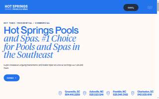Hot Springs Pools & Spas of Greenville website
