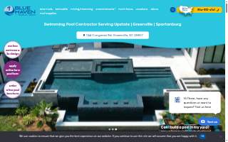 Blue Haven Pools & Spas of Greenville website