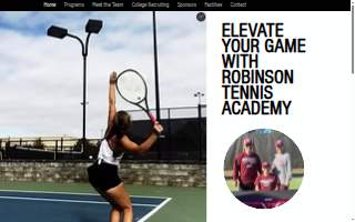 Robinson Tennis Academy website