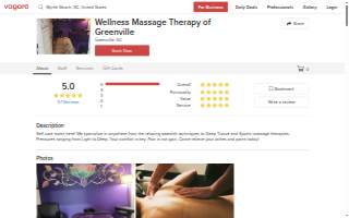 Wellness Massage Therapy of Greenville website