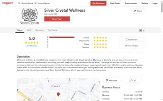 Silver Crystal Wellness website
