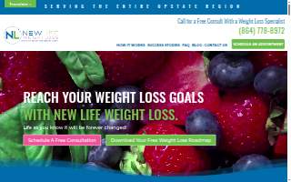 New Life Weight Loss website