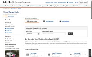 U-Haul Neighborhood Dealer of Myrtle Beach website