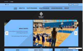 Impact Sports website