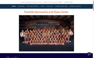 Foothills Gymnastics & Cheer website