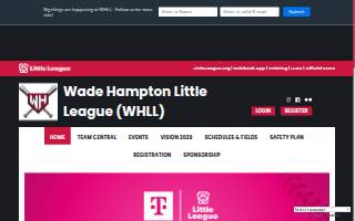 Wade Hampton Little League website