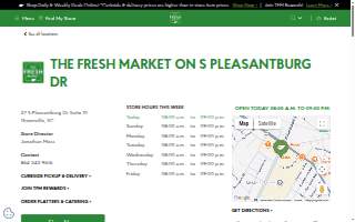 The Fresh Market of Greenville website