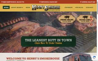 Henry's Smokehouse of Simpsonville website