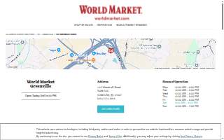 World Market of Greenville website