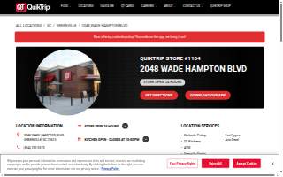 QuikTrip of Greenville website