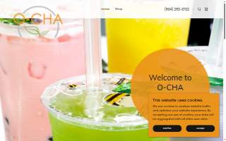O·CHA tea bar website