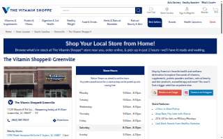 The Vitamin Shoppe of Greenville website