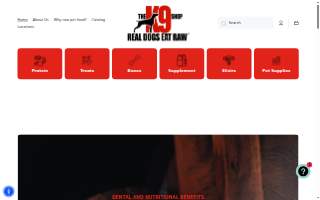 The K9 Shop website