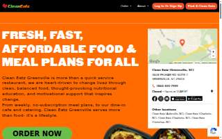 Clean Eatz of Greenville website