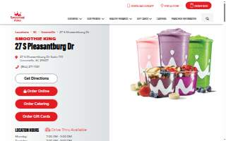 Smoothie King of Greenville website