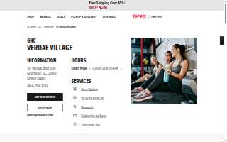 GNC of Greenville website
